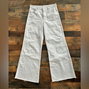 Dear John White Wide Leg Flare Jeans